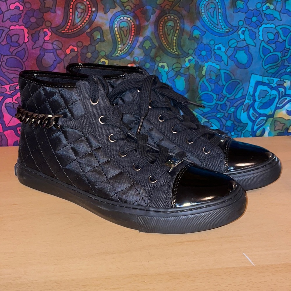 Guess Black High Top Chain Sneakers